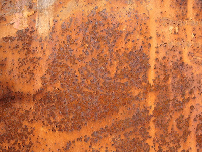 生锈腐蚀和氧化背景. 磨损的金属铁面板.摄影图