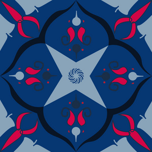 图案与皇家符号颠倒. 无缝矢量背景. 花卉装饰品.照片