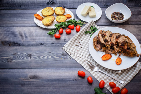  bread plate and bowl of peppers