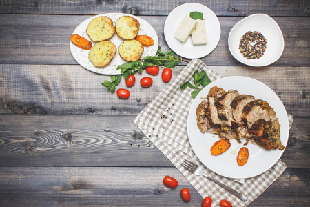  bread plate and bowl of peppers