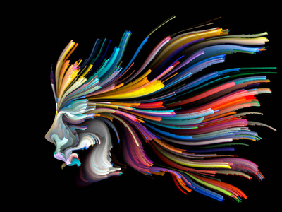 彩色房子创意画图片