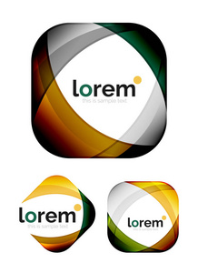 创意箭头一组一组几何收敛向量图标照片