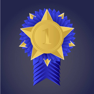 扁平风格的设计冠军体育联赛徽标国徽徽章图形与奖杯徽章图标.