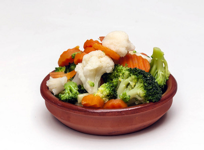 放在盘子里的菜图片