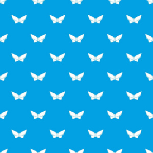 折纸蝴蝶模式向量无缝蓝色