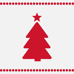 纸绿色圣诞树上的光背景创意矢量卡。
