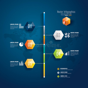 时间轴信息图形设计模板。