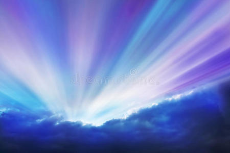 抽象紫罗兰和青色光线