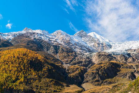 少女峰，瑞士阿尔卑斯山高山雪山的一部分