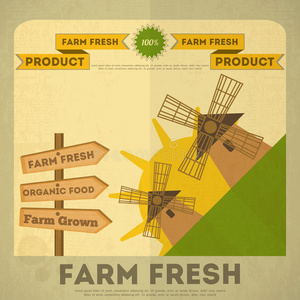 有机农家食品海报图片