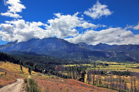 智利安第斯山脉的风景