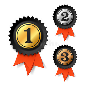 金银铜奖丝带照片