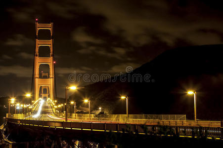 美丽的夜景旧金山，美国