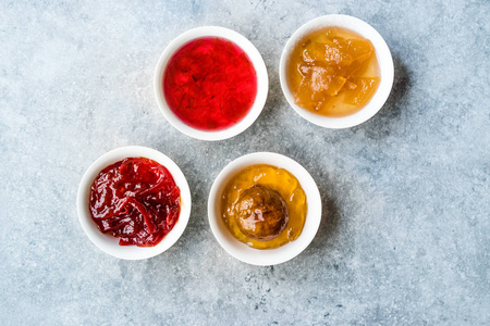   Rose, Red Pepper, Mandarin and Citron Peel in Small Bowl. Orga