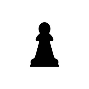 矢量插图平面设计典当国际象棋