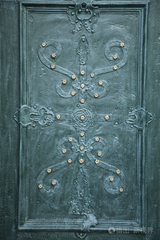 金属中世纪门背景(片段)