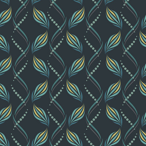 黑色高档花卉图案的壁纸图片