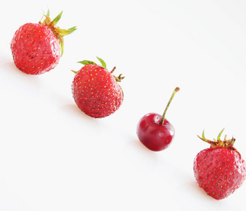 草莓作为膳食和营养食品的象征