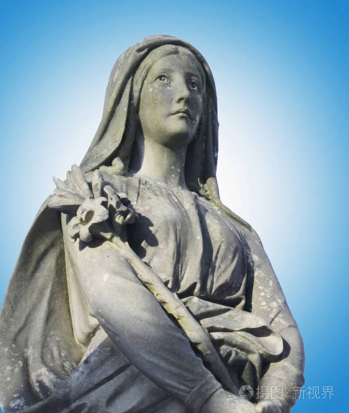 圣母玛利亚雕像作为爱和善良的象征