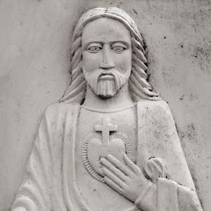 耶稣基督雕塑的细节