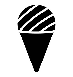 冰淇淋锥实体图标设计