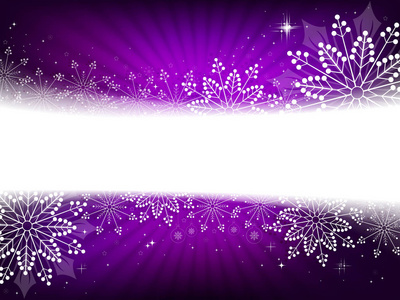 紫色的圣诞设计与雪花, 火花和球