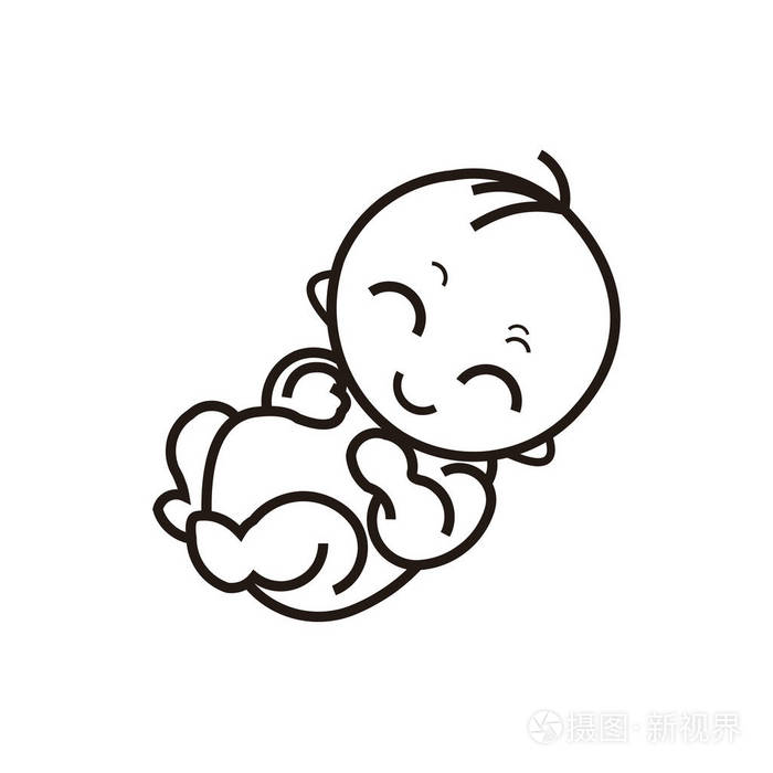 可爱的简单矢量插图.