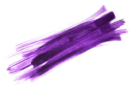 白色背景上的紫色水彩颜料斑点