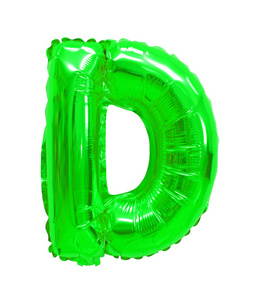 气球绿色的字母d