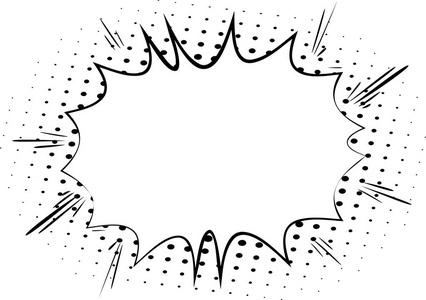 矢量漫画书爆炸空白气泡. 漫画风格卡通背景为您的文本.照片