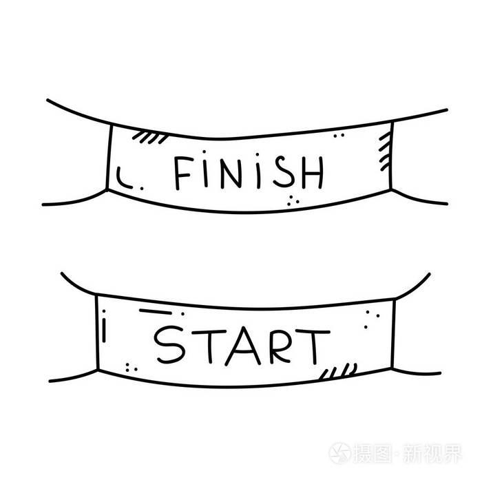 开始和结束横幅插画-正版商用图片14ipce-摄图新视界