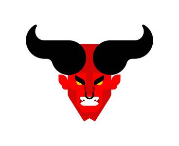 有角的撒旦枪口.照片