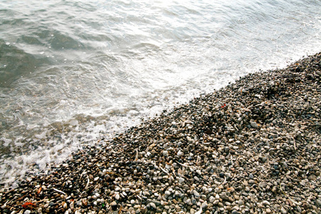 小石头和海水表面