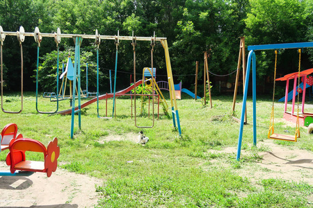 s playground with swings park