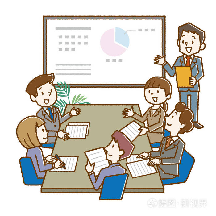 业务团队正在讨论业务问题.