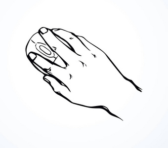 手掌手腕在白色桌子背景上. 行电子商务关键工作区使用徽标.