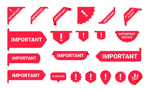 重要通知信息横幅标签集