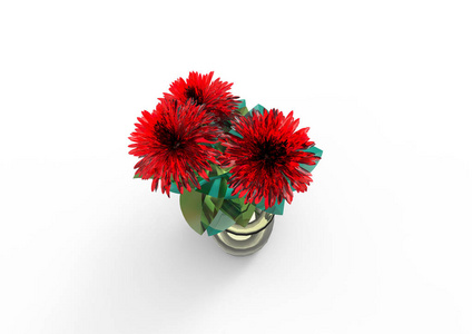花瓶花3D隔离背景