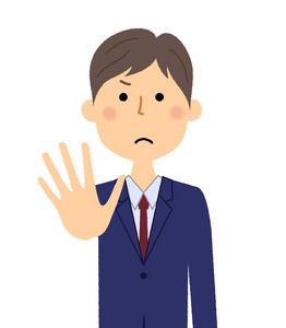 克制商人克制煽动一个年轻商人阻止它.照片