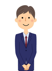 商务礼仪是一个穿西装的商人打招呼的例子.照片