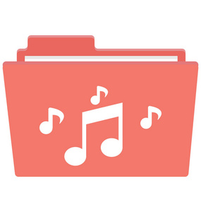 可方便编辑或修改的音乐文件矢量图标