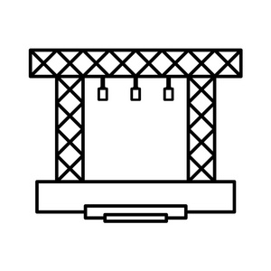 舞台矢量结构图标 音乐会现代场景线照片