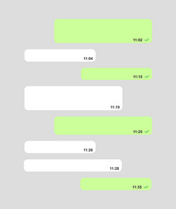 泡沫社交屏幕聊天窗口对话框在黑暗的背景.照片