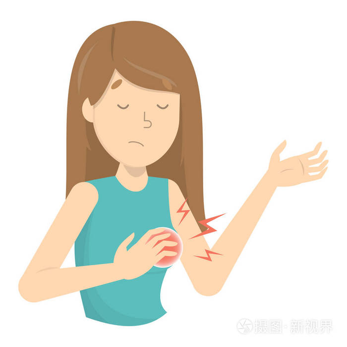 女人感到乳房疼痛.疾病的症状