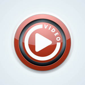 视频播放图标蓝纺织视频图标观看视频按钮视频播放屏幕矢量图圆免费