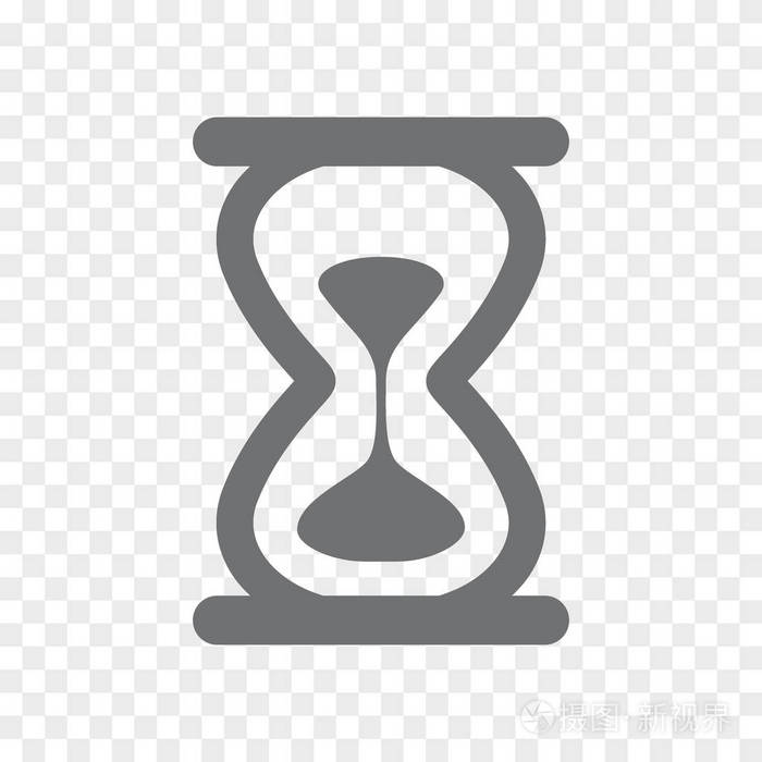 矢量沙漏图标沙子时钟标志和标志例证在透明背景