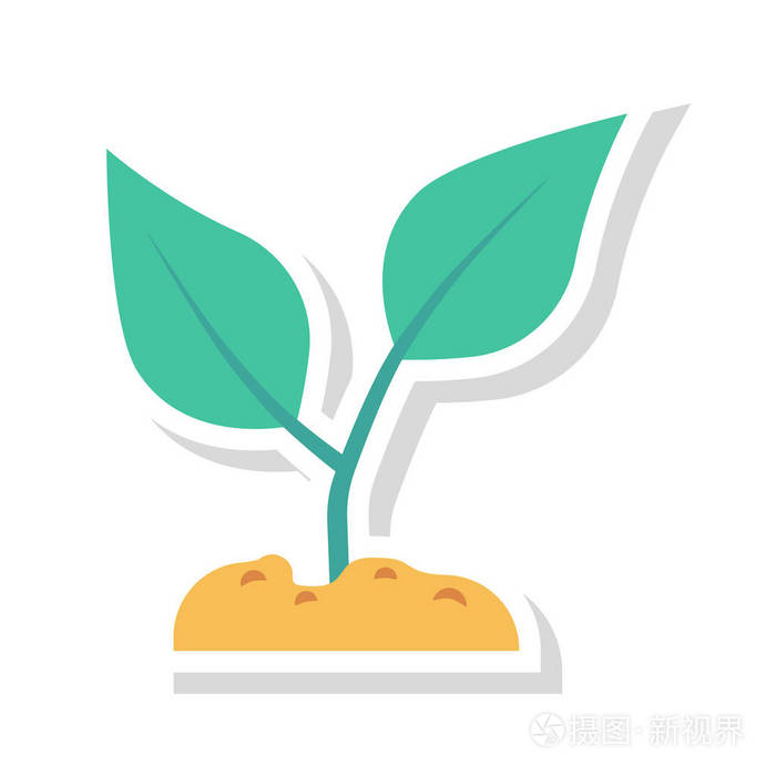 植物土壤自然矢量图