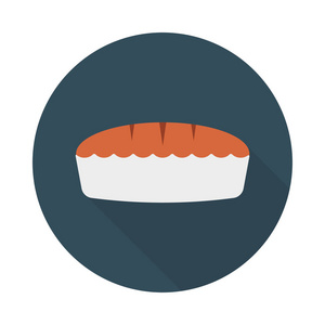 甜蛋糕平面图标插图