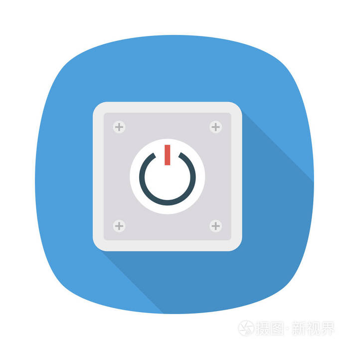 矢量插图的电源关闭