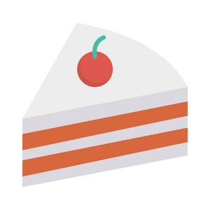 甜蛋糕平面图标插图